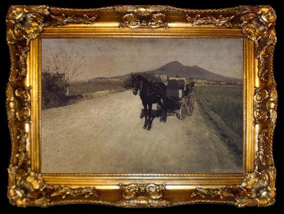 framed  Gustave Caillebotte Road, ta009-2